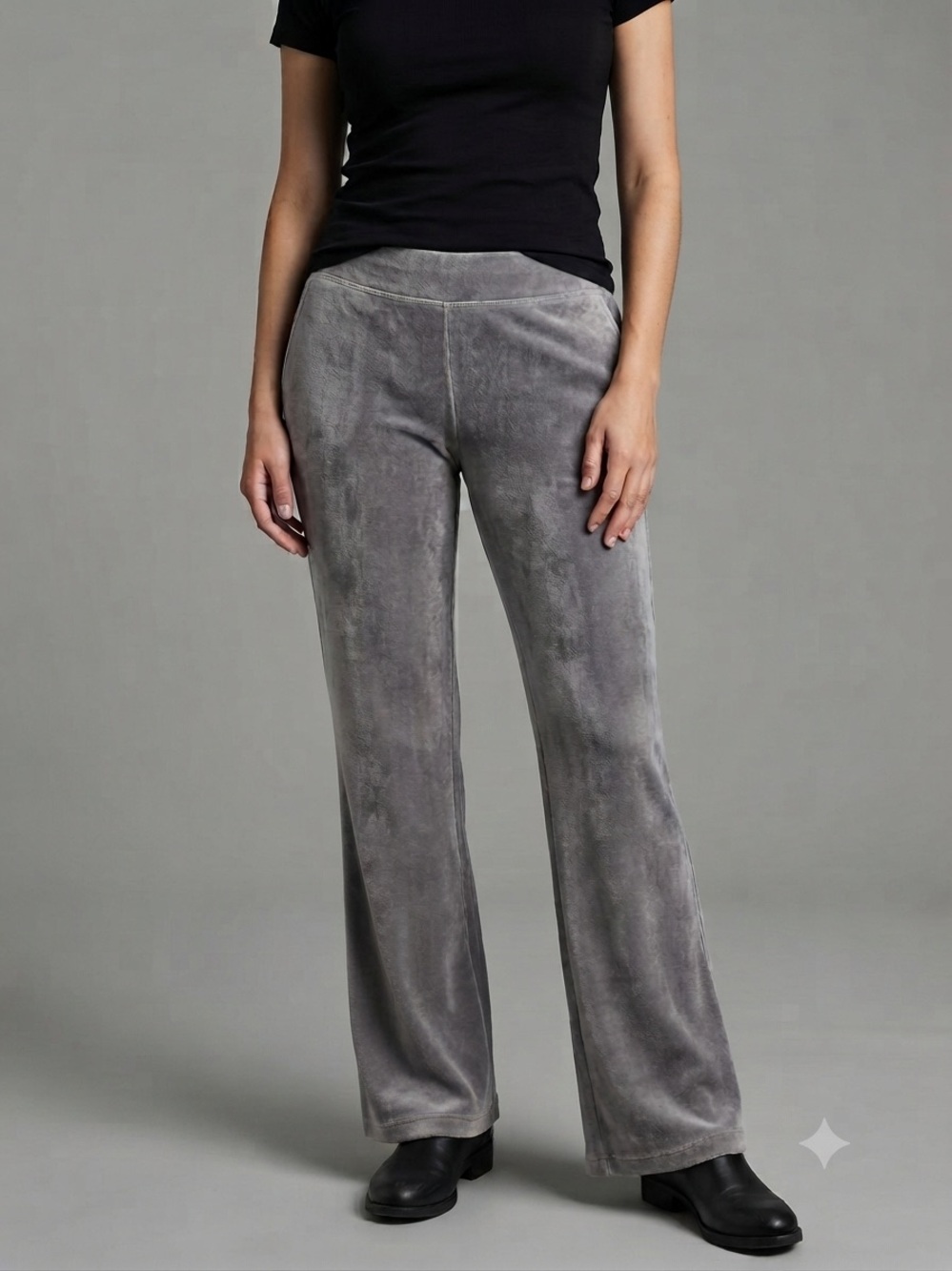 Pure Jill J Jill Pants Medium Gray Wide Leg High Waisted Lounge Elastic Waist
